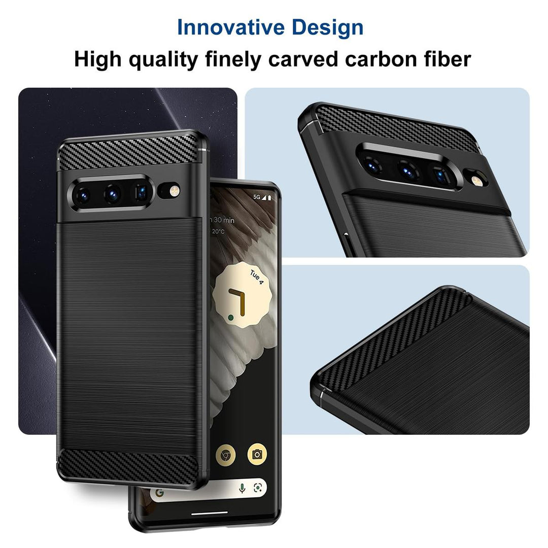 Qiinogow Slim Carbon Fiber Case for Pixel 7 Pro - DOKUTRONIX