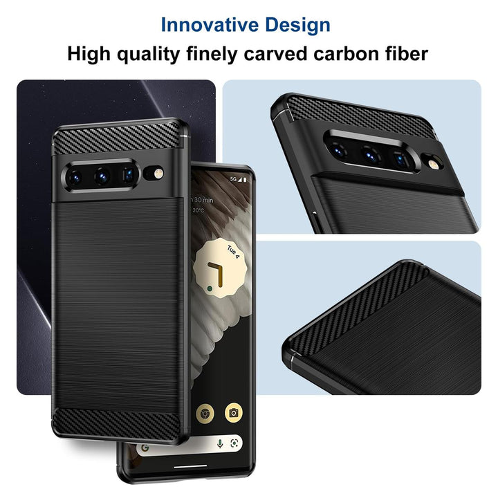 Qiinogow Slim Carbon Fiber Case for Pixel 7 Pro - DOKUTRONIX