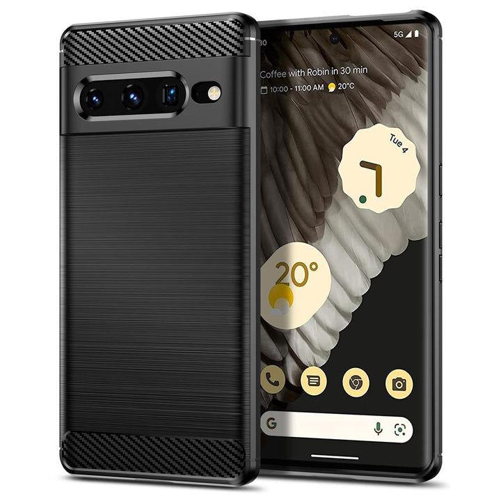 Qiinogow Slim Carbon Fiber Case for Pixel 7 Pro - DOKUTRONIX