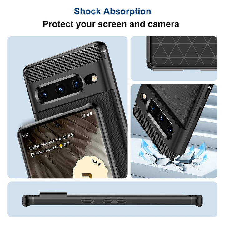 Qiinogow Slim Carbon Fiber Case for Pixel 7 Pro - DOKUTRONIX