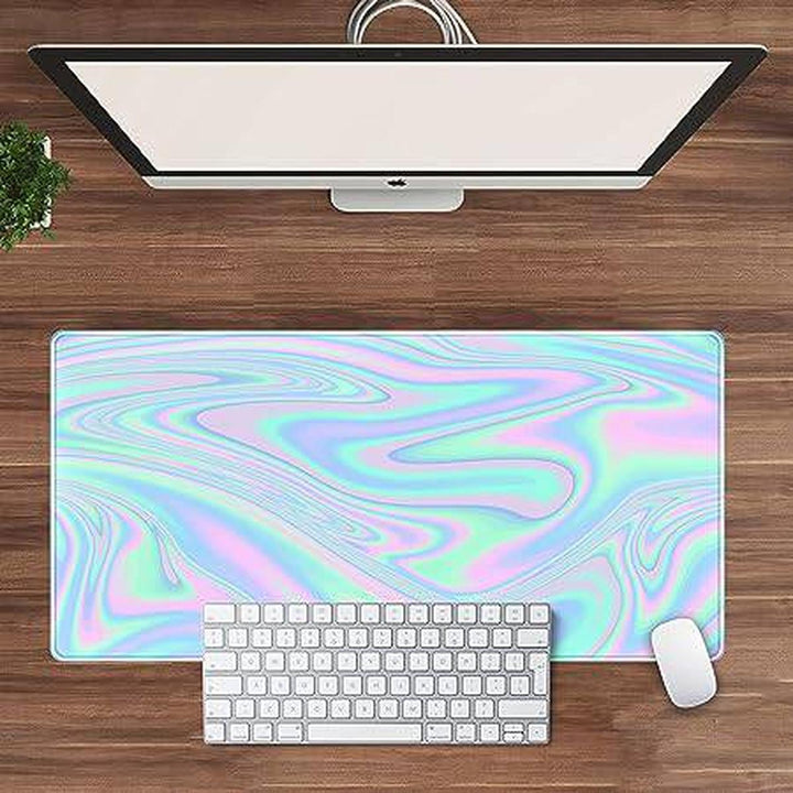 HoloRainbow Gaming Mouse Pad: Stylish Desk Upgrade - DOKUTRONIX