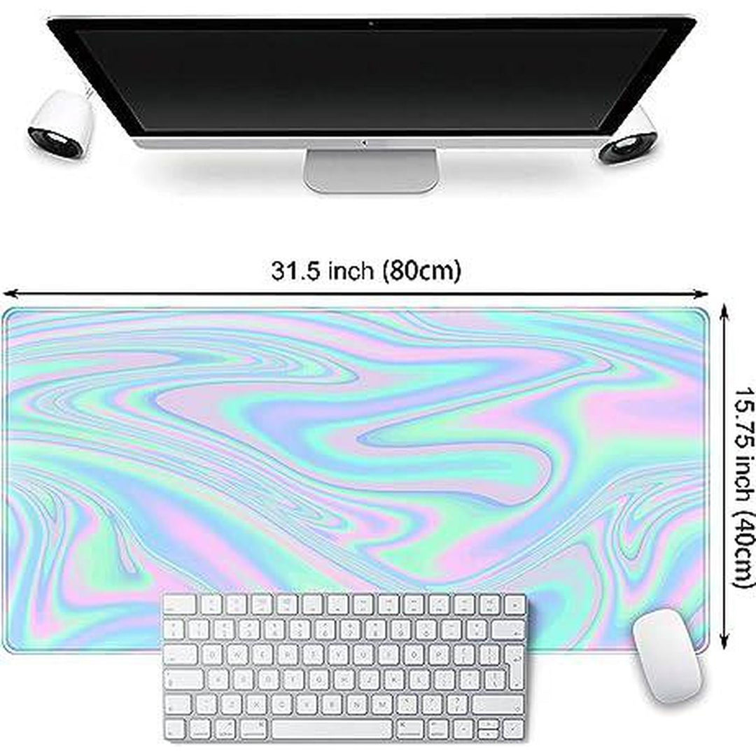 HoloRainbow Gaming Mouse Pad: Stylish Desk Upgrade - DOKUTRONIX