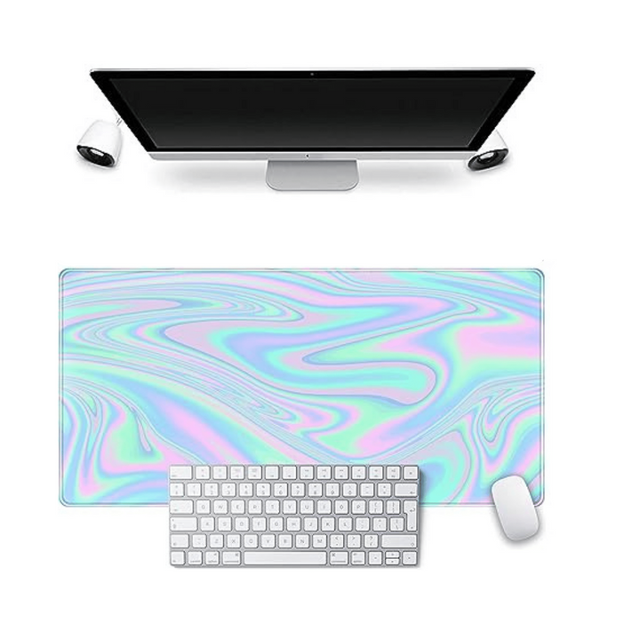 HoloRainbow Gaming Mouse Pad: Stylish Desk Upgrade - DOKUTRONIX