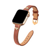 GoldClasp Brown Leather Apple Watch Bands