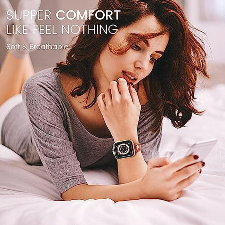 GoldClasp Brown Leather Apple Watch Bands - DOKUTRONIX