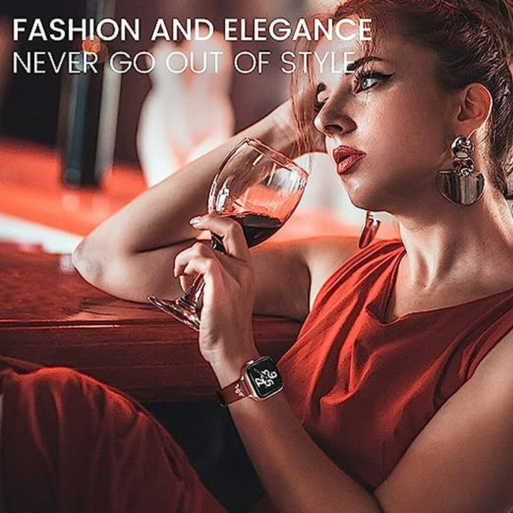 GoldClasp Brown Leather Apple Watch Bands - DOKUTRONIX