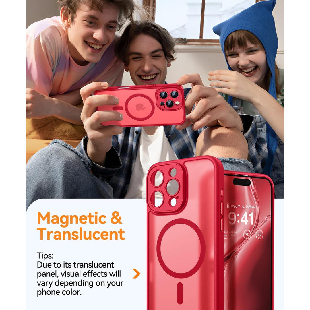 Red Max MagSafe Case - Camera Protection - DOKUTRONIX