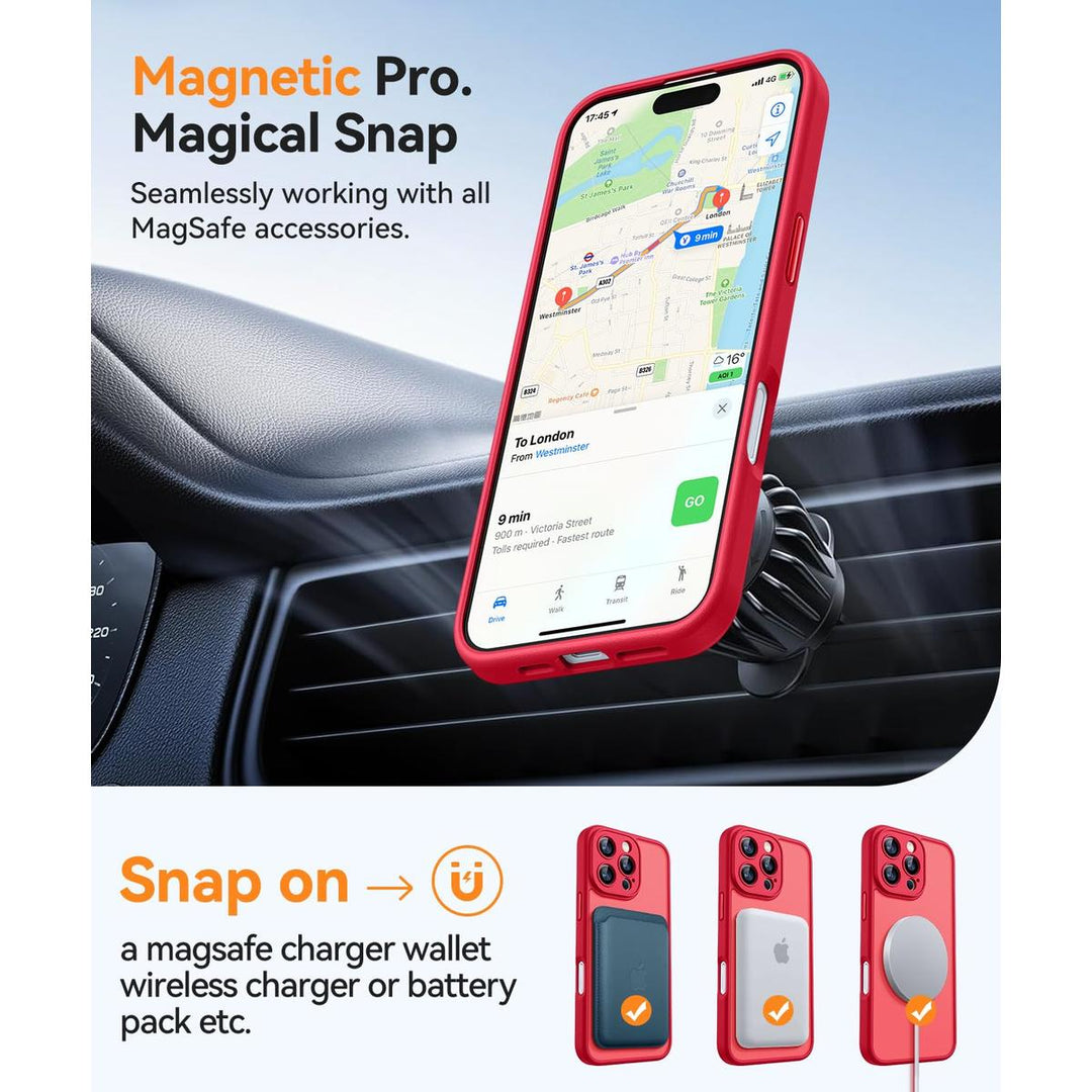 Red Max MagSafe Case - Camera Protection - DOKUTRONIX