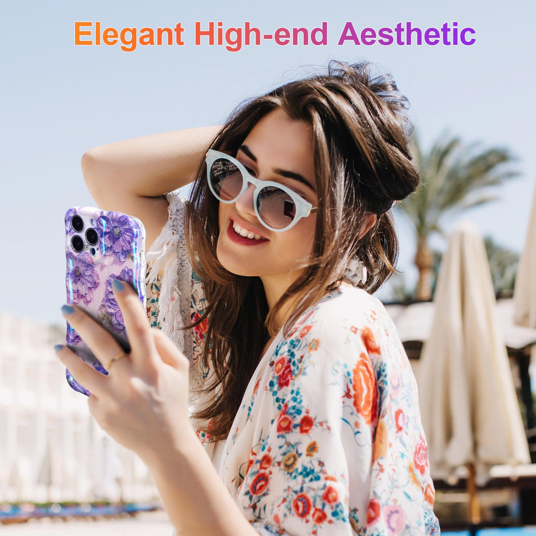Floral Wave Retro Case for iPhone 13 Pro - DOKUTRONIX