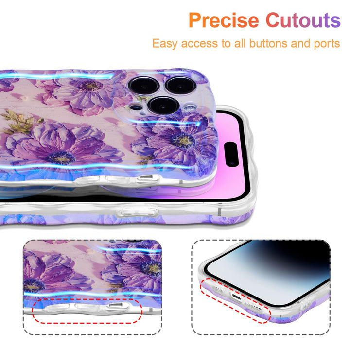 Floral Wave Retro Case for iPhone 13 Pro - DOKUTRONIX