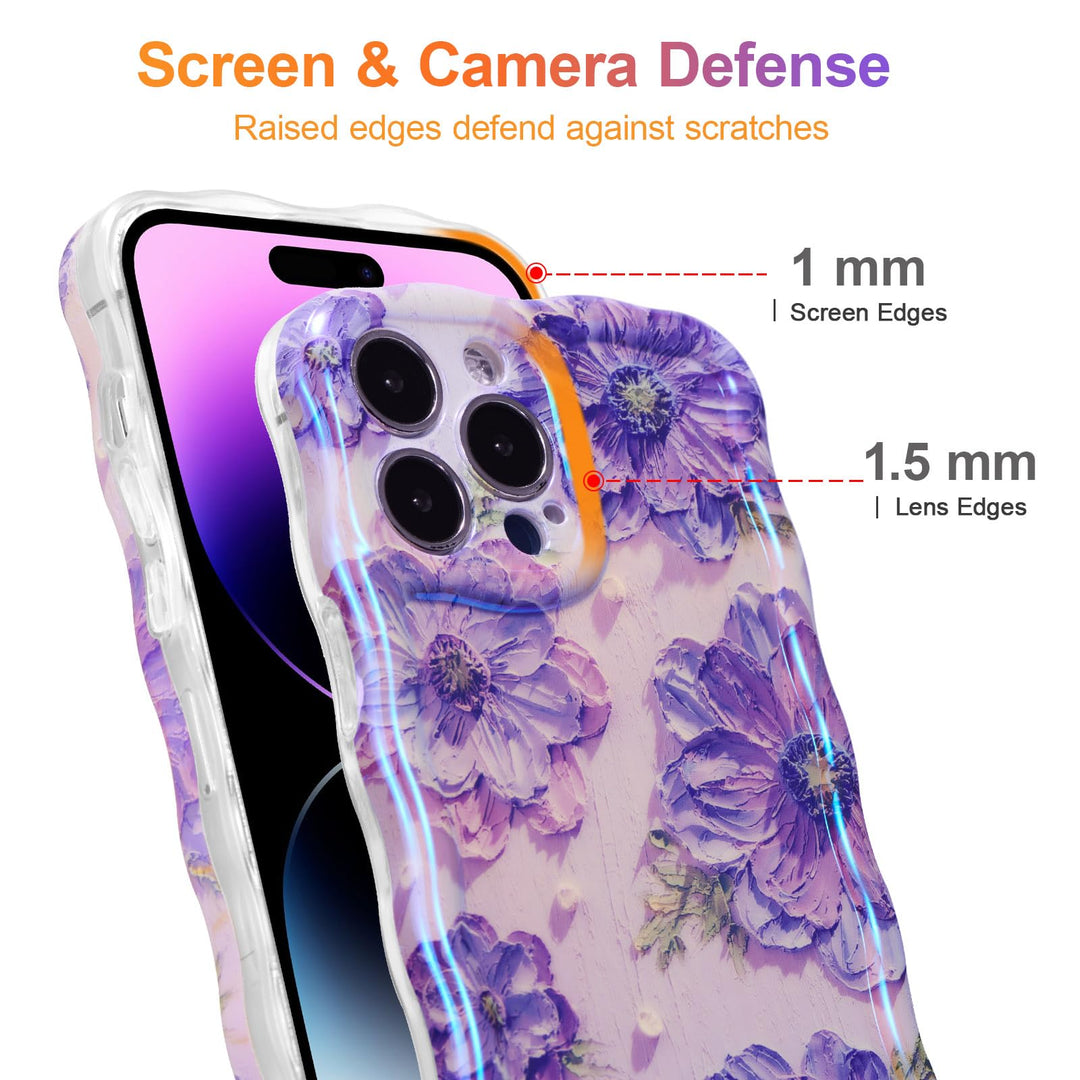 Floral Wave Retro Case for iPhone 13 Pro - DOKUTRONIX