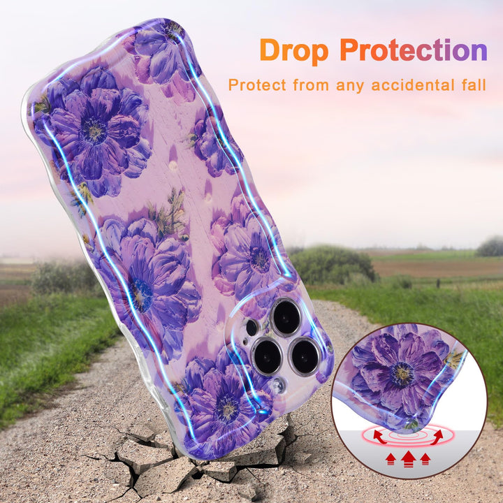 Floral Wave Retro Case for iPhone 13 Pro - DOKUTRONIX