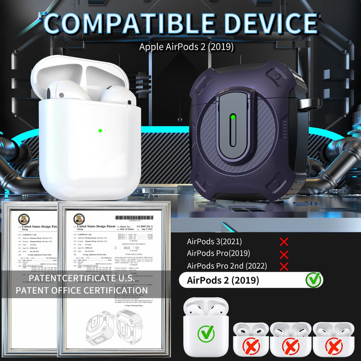 ArmorGuard AirPod Case with Cleaner Kit - Black - DOKUTRONIX