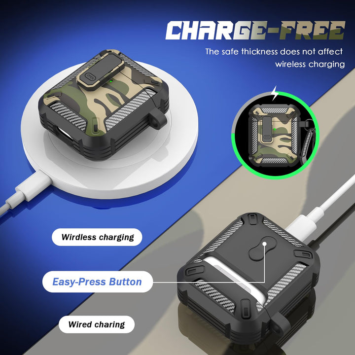 ArmorGuard AirPod Case with Cleaner Kit - Black - DOKUTRONIX