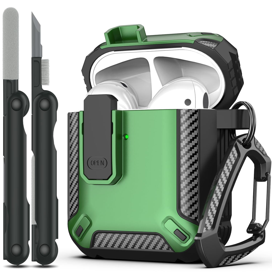 ArmorGuard AirPod Case with Cleaner Kit - Black - DOKUTRONIX