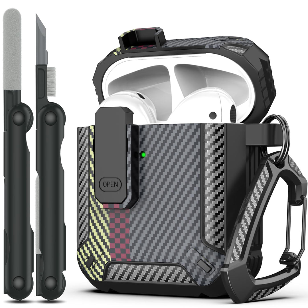 ArmorGuard AirPod Case with Cleaner Kit - Black - DOKUTRONIX