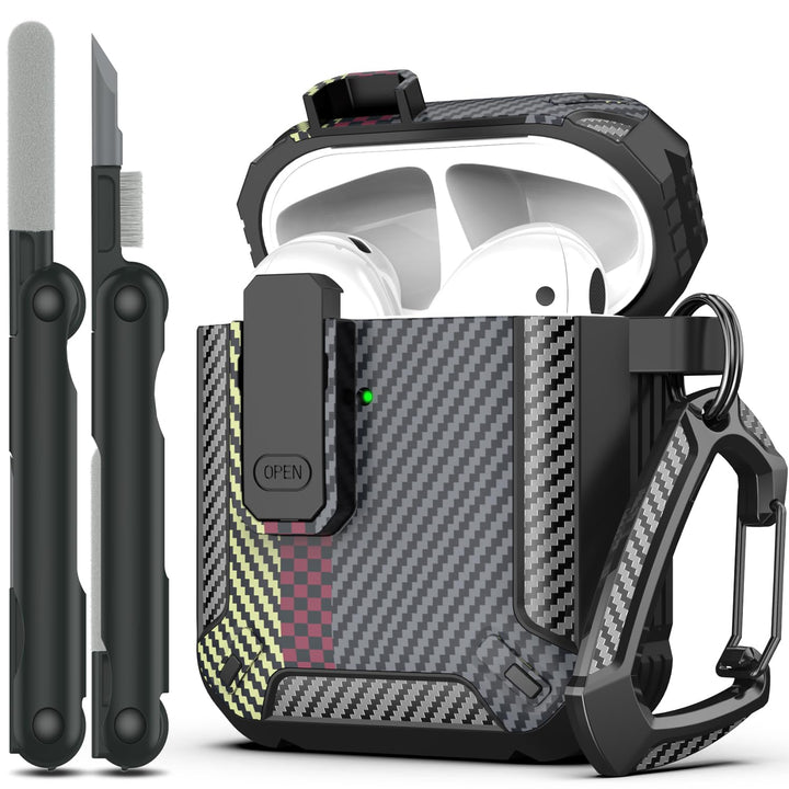ArmorGuard AirPod Case with Cleaner Kit - Black - DOKUTRONIX