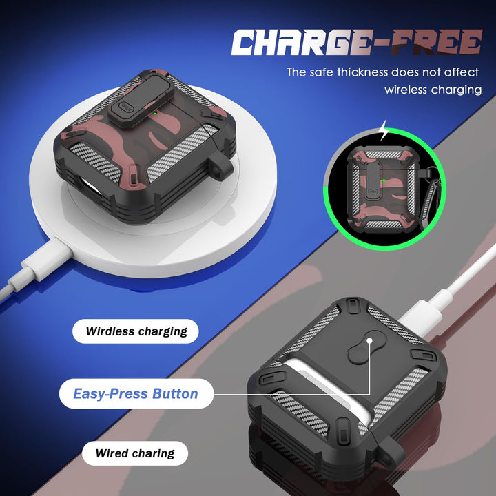 ArmorGuard AirPod Case with Cleaner Kit - Black - DOKUTRONIX