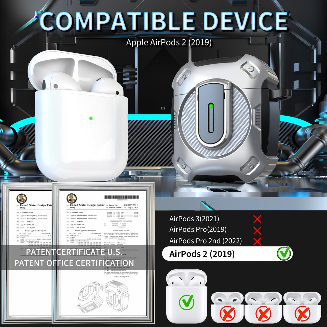 ArmorGuard AirPod Case with Cleaner Kit - Black - DOKUTRONIX