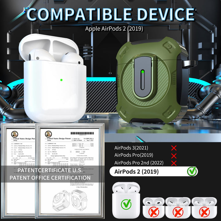 ArmorGuard AirPod Case with Cleaner Kit - Black - DOKUTRONIX