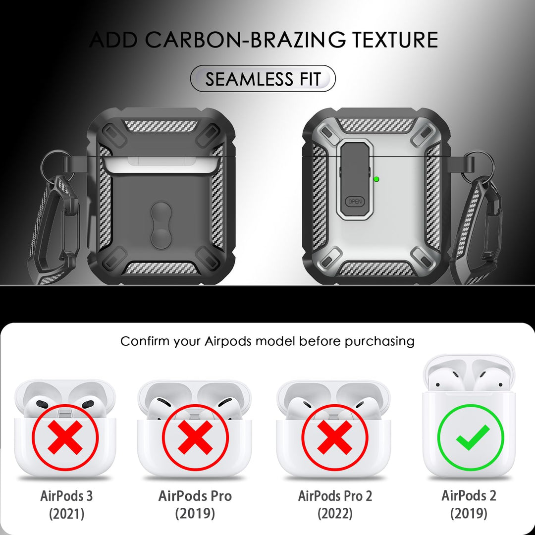 ArmorGuard AirPod Case with Cleaner Kit - Black - DOKUTRONIX