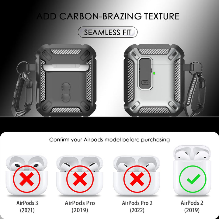 ArmorGuard AirPod Case with Cleaner Kit - Black - DOKUTRONIX