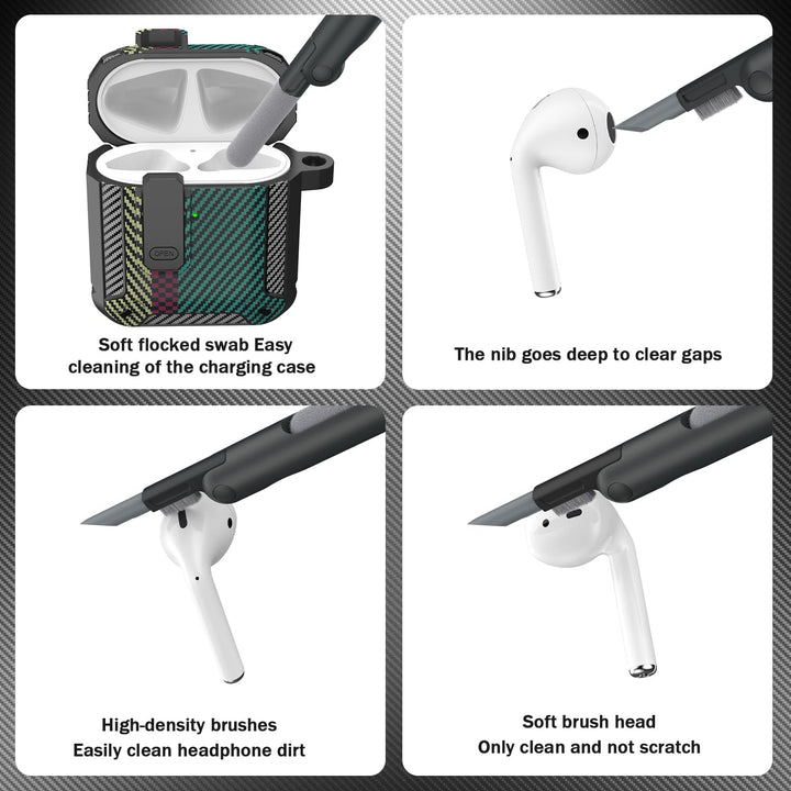 ArmorGuard AirPod Case with Cleaner Kit - Black - DOKUTRONIX