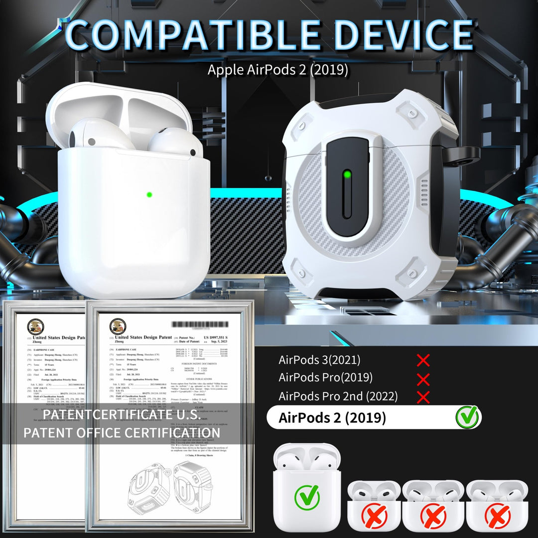 ArmorGuard AirPod Case with Cleaner Kit - Black - DOKUTRONIX