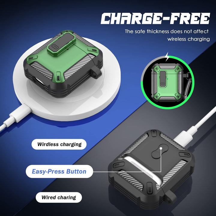 ArmorGuard AirPod Case with Cleaner Kit - Black - DOKUTRONIX