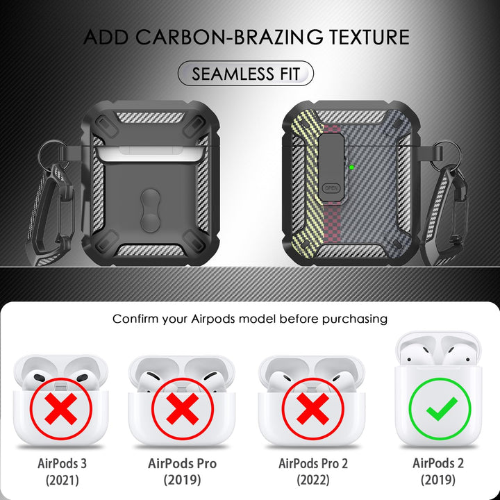 ArmorGuard AirPod Case with Cleaner Kit - Black - DOKUTRONIX