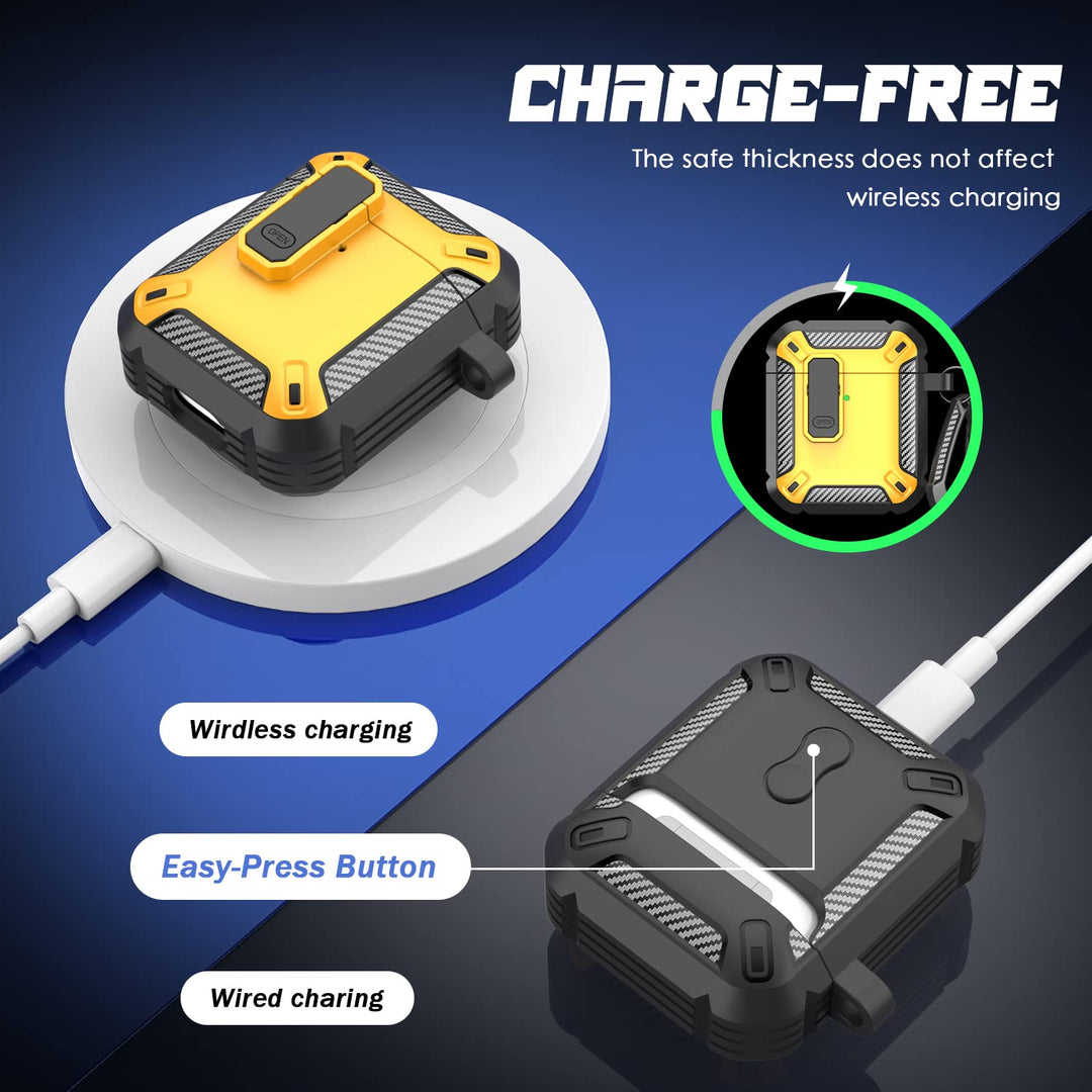 ArmorGuard AirPod Case with Cleaner Kit - Black - DOKUTRONIX