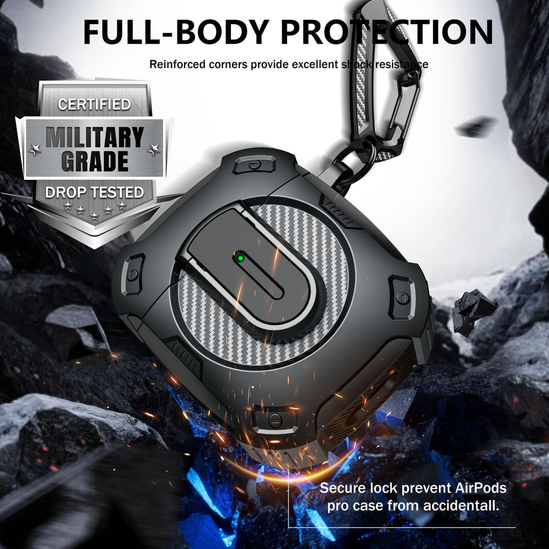 ArmorGuard AirPod Case with Cleaner Kit - Black - DOKUTRONIX