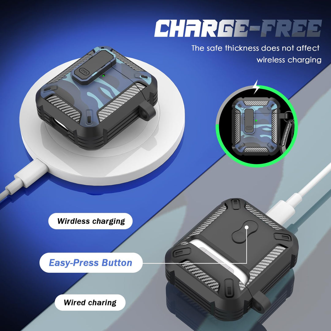 ArmorGuard AirPod Case with Cleaner Kit - Black - DOKUTRONIX