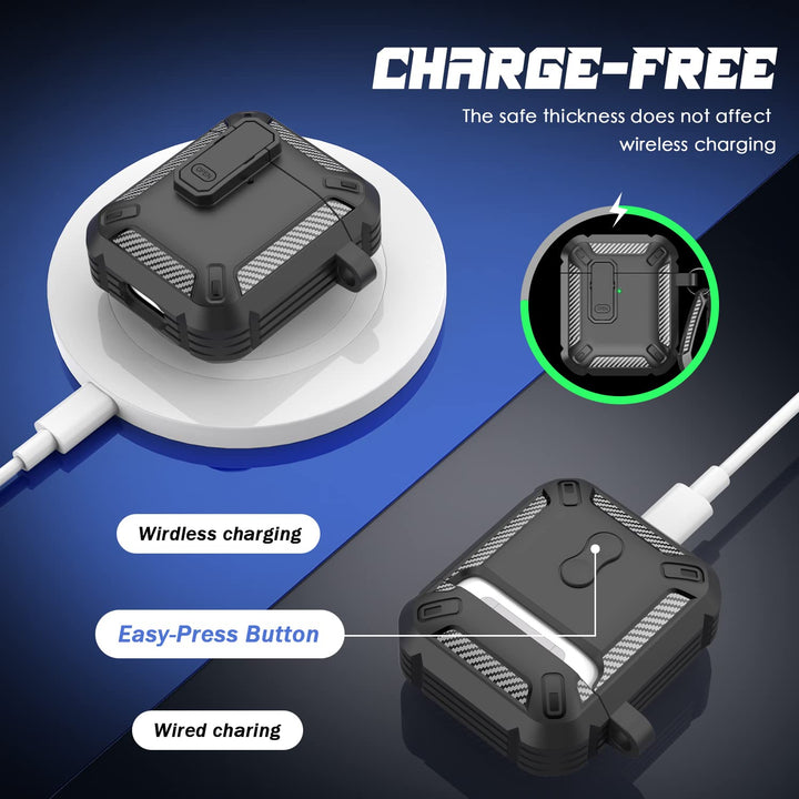 ArmorGuard AirPod Case with Cleaner Kit - Black - DOKUTRONIX