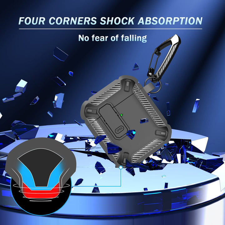 ArmorGuard AirPod Case with Cleaner Kit - Black - DOKUTRONIX