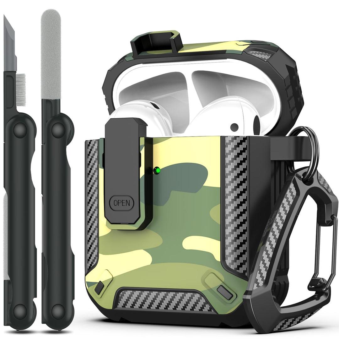 ArmorGuard AirPod Case with Cleaner Kit - Black - DOKUTRONIX