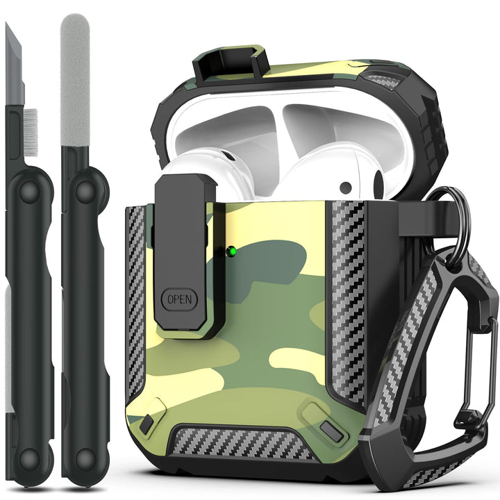 ArmorGuard AirPod Case with Cleaner Kit - Black - DOKUTRONIX