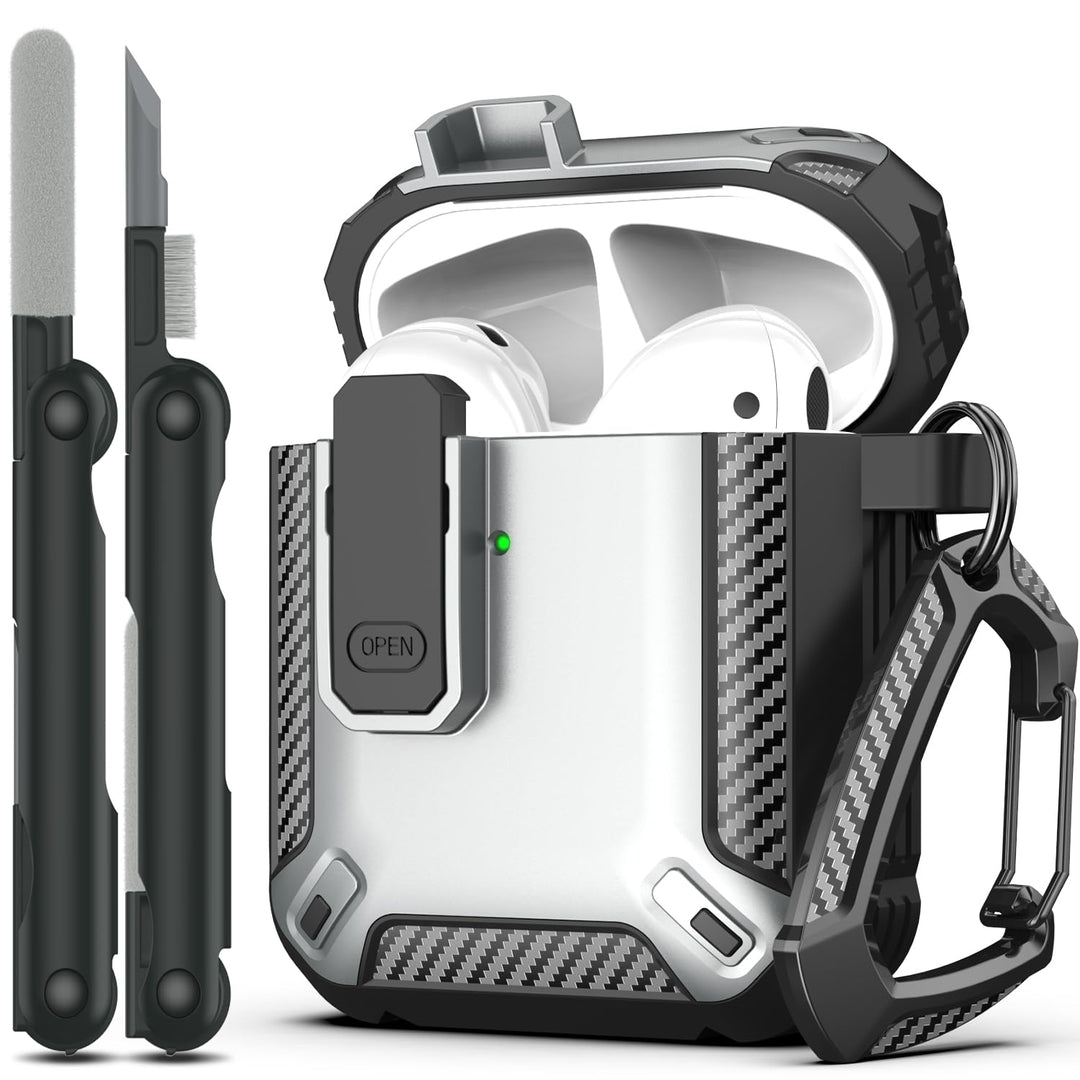 ArmorGuard AirPod Case with Cleaner Kit - Black - DOKUTRONIX