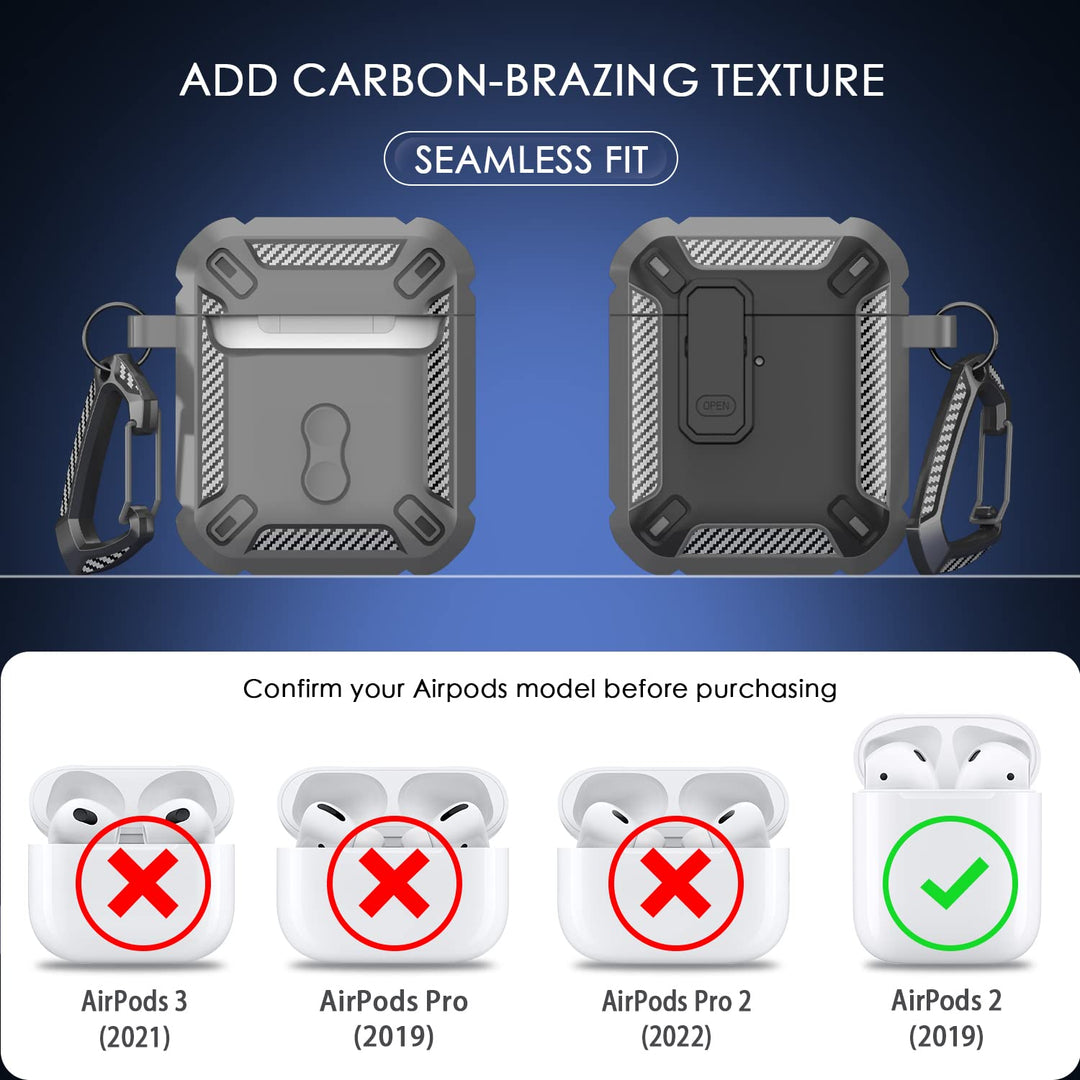 ArmorGuard AirPod Case with Cleaner Kit - Black - DOKUTRONIX