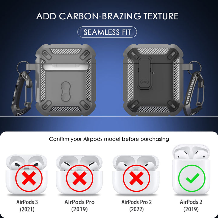 ArmorGuard AirPod Case with Cleaner Kit - Black - DOKUTRONIX