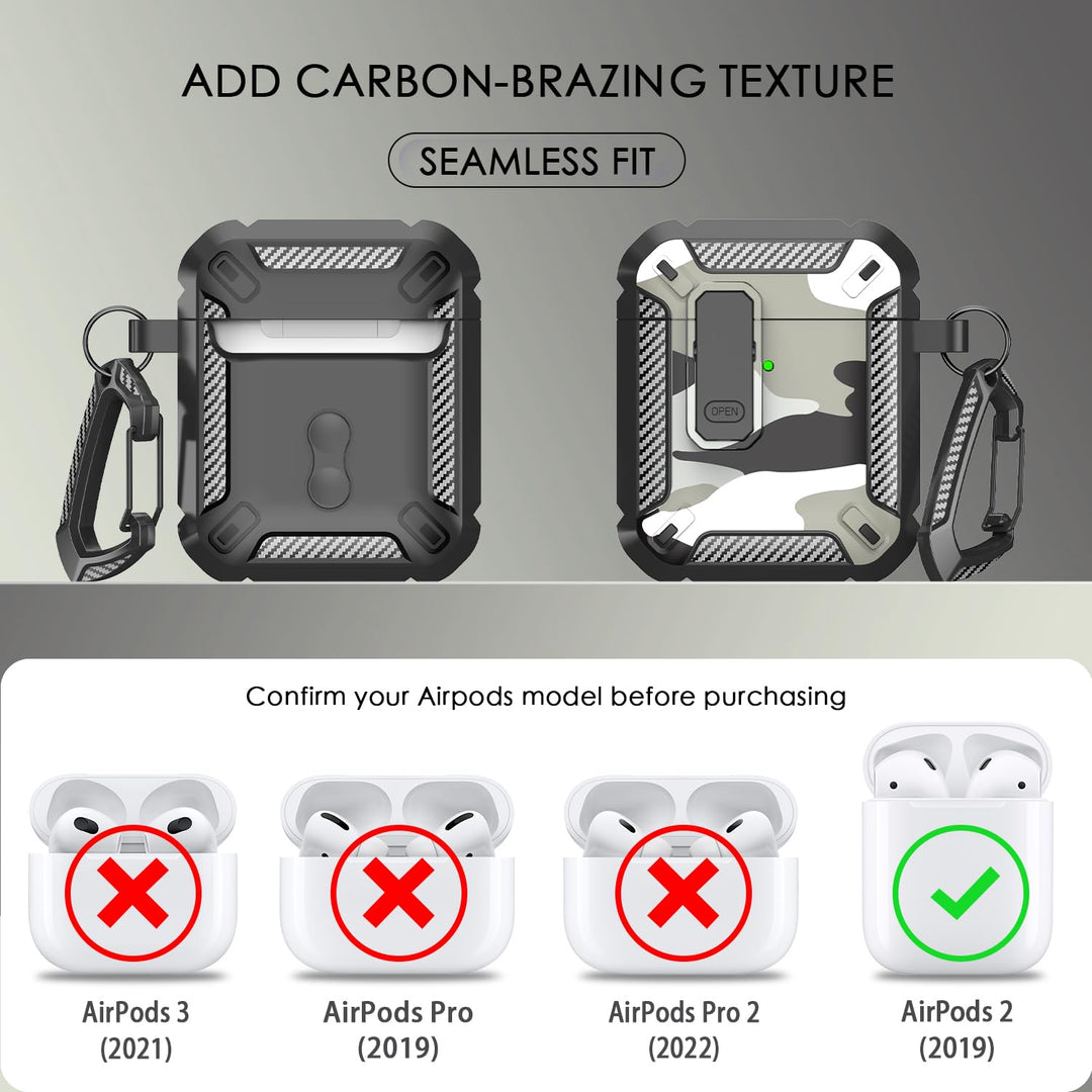 ArmorGuard AirPod Case with Cleaner Kit - Black - DOKUTRONIX