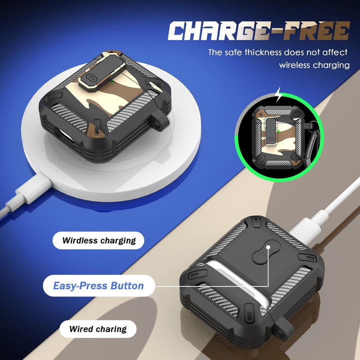 ArmorGuard AirPod Case with Cleaner Kit - Black - DOKUTRONIX