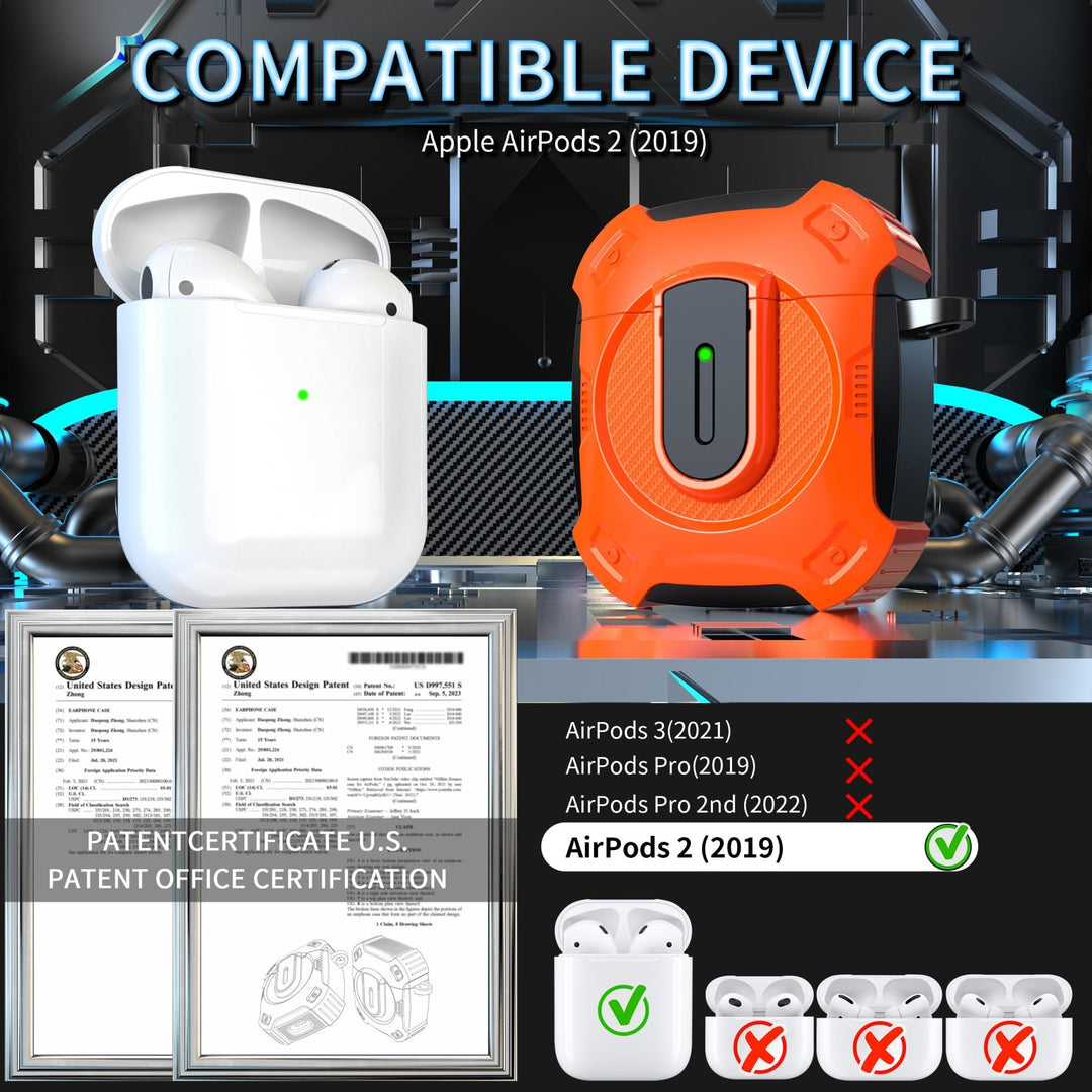 ArmorGuard AirPod Case with Cleaner Kit - Black - DOKUTRONIX