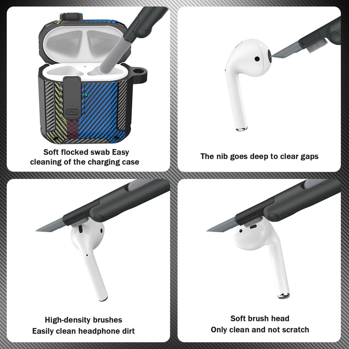 ArmorGuard AirPod Case with Cleaner Kit - Black - DOKUTRONIX