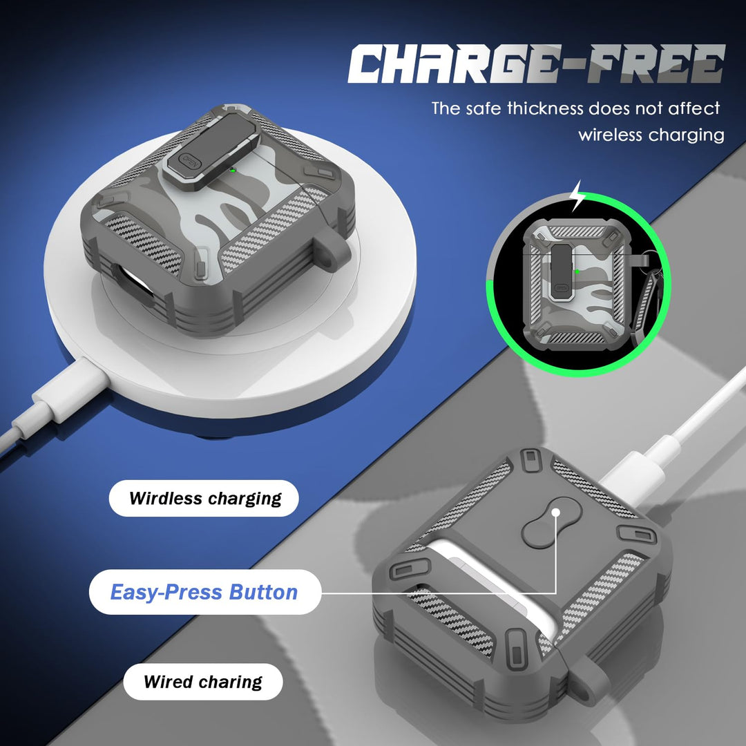 ArmorGuard AirPod Case with Cleaner Kit - Black - DOKUTRONIX