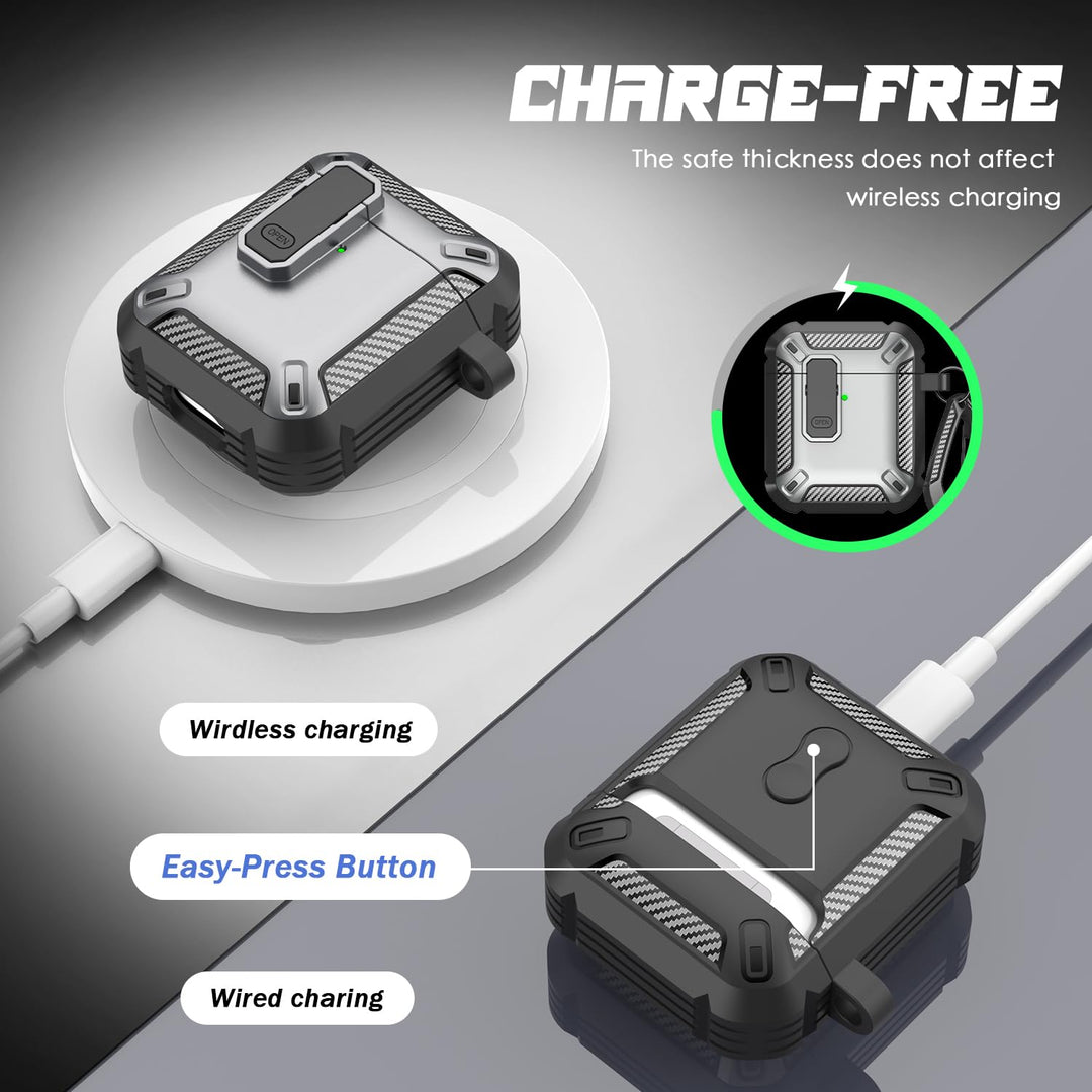 ArmorGuard AirPod Case with Cleaner Kit - Black - DOKUTRONIX