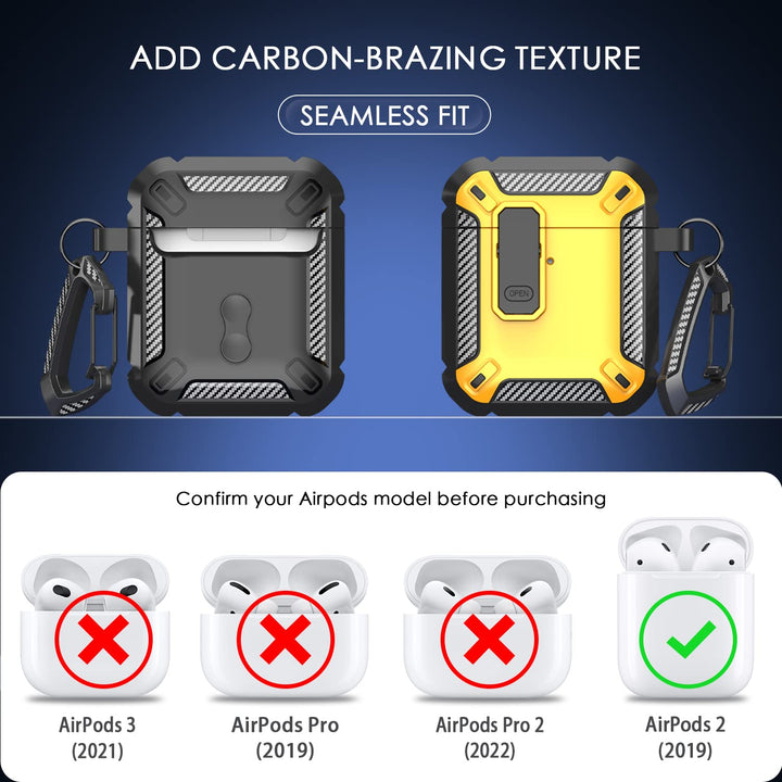 ArmorGuard AirPod Case with Cleaner Kit - Black - DOKUTRONIX