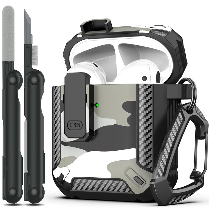 ArmorGuard AirPod Case with Cleaner Kit - Black - DOKUTRONIX