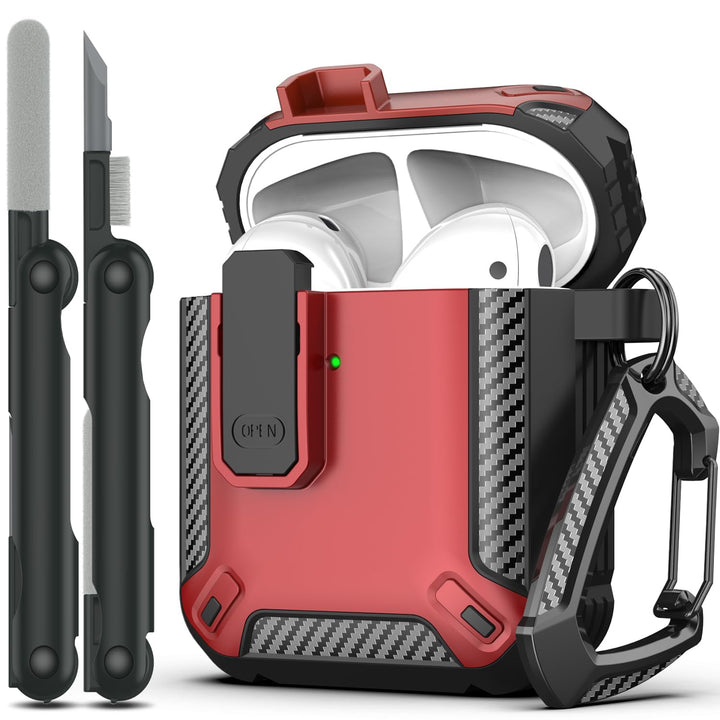 ArmorGuard AirPod Case with Cleaner Kit - Black - DOKUTRONIX