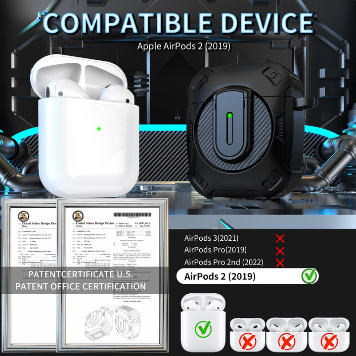 ArmorGuard AirPod Case with Cleaner Kit - Black - DOKUTRONIX